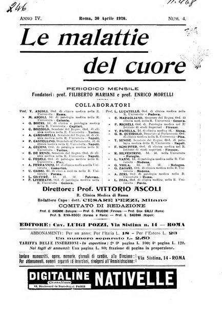 Malattie del cuore e dei vasi periodico mensile