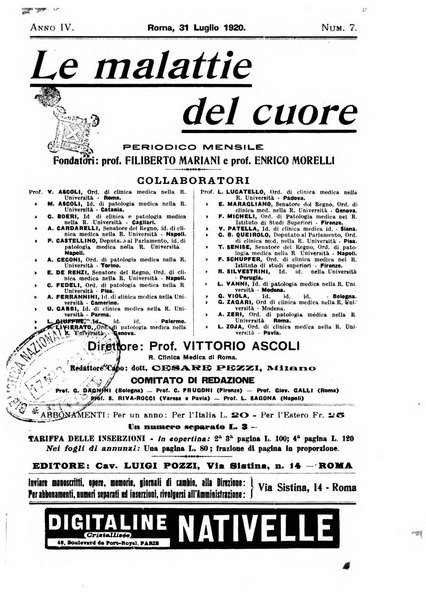 Malattie del cuore e dei vasi periodico mensile