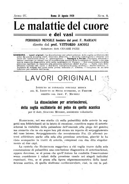 Malattie del cuore e dei vasi periodico mensile