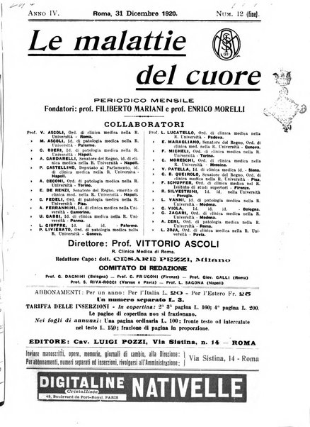 Malattie del cuore e dei vasi periodico mensile