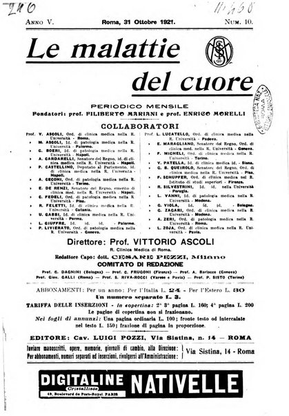 Malattie del cuore e dei vasi periodico mensile