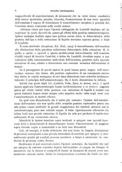 Rivista ospedaliera giornale di medicina e chirurgia