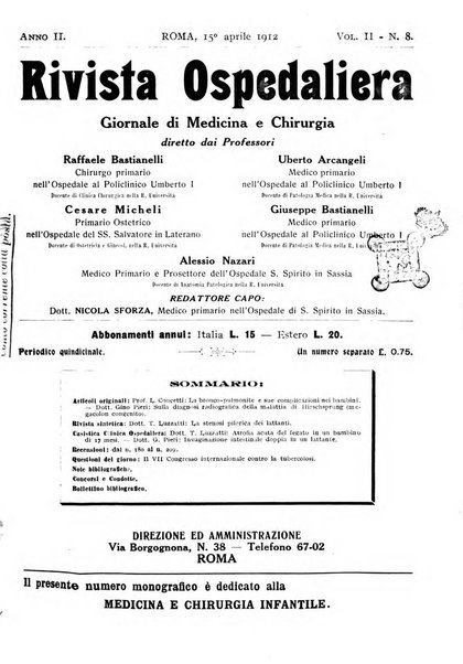 Rivista ospedaliera giornale di medicina e chirurgia