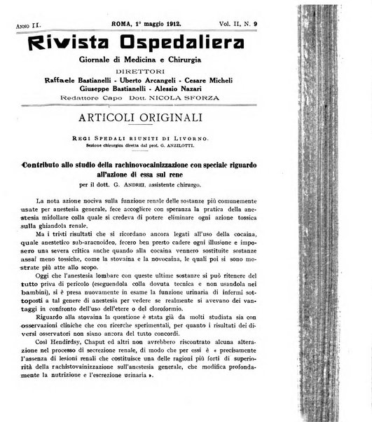 Rivista ospedaliera giornale di medicina e chirurgia