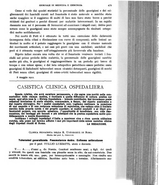 Rivista ospedaliera giornale di medicina e chirurgia