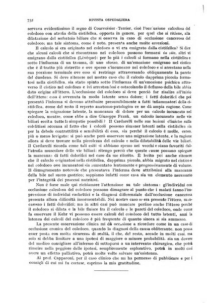 Rivista ospedaliera giornale di medicina e chirurgia