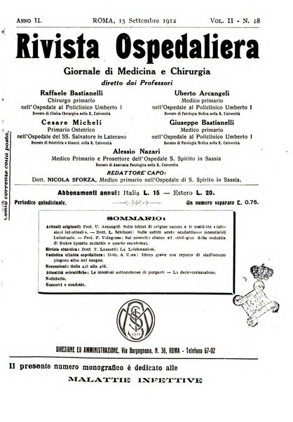 Rivista ospedaliera giornale di medicina e chirurgia