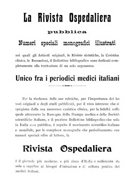 Rivista ospedaliera giornale di medicina e chirurgia