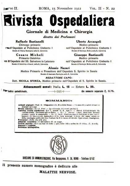 Rivista ospedaliera giornale di medicina e chirurgia