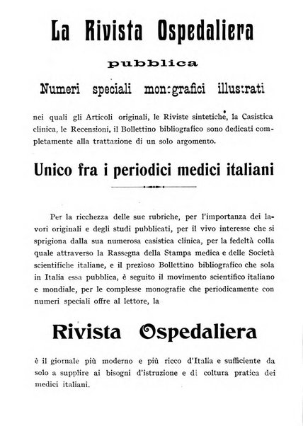 Rivista ospedaliera giornale di medicina e chirurgia