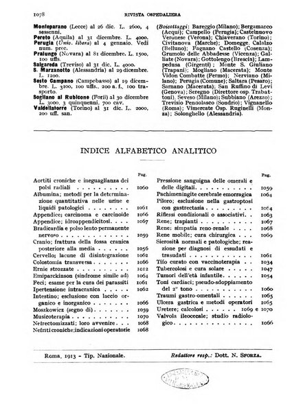 Rivista ospedaliera giornale di medicina e chirurgia