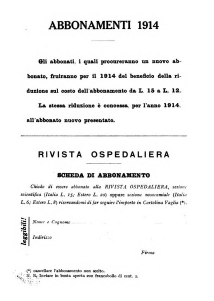 Rivista ospedaliera giornale di medicina e chirurgia