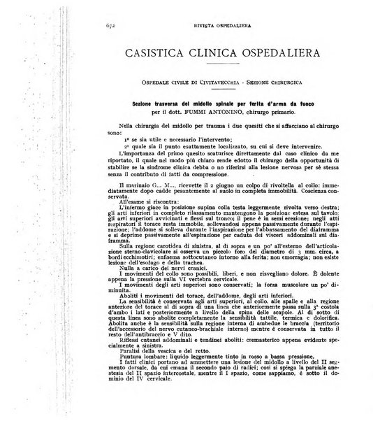 Rivista ospedaliera giornale di medicina e chirurgia