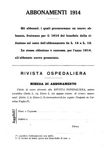 Rivista ospedaliera giornale di medicina e chirurgia