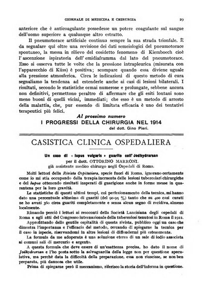 Rivista ospedaliera giornale di medicina e chirurgia