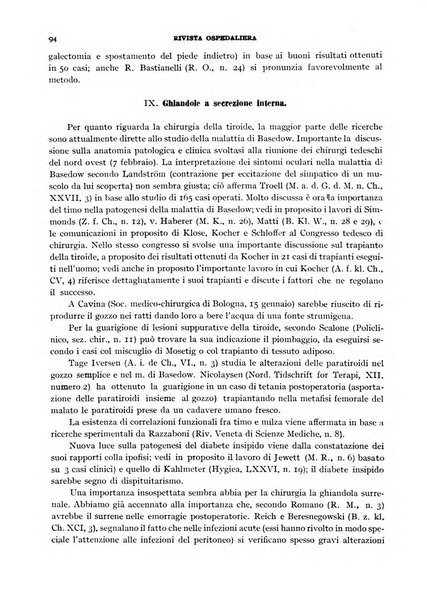 Rivista ospedaliera giornale di medicina e chirurgia