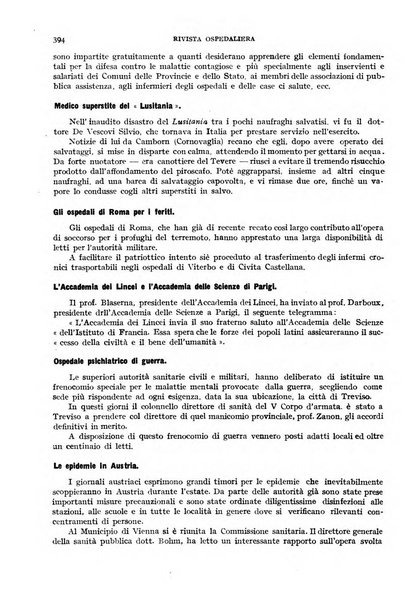 Rivista ospedaliera giornale di medicina e chirurgia