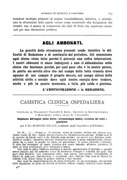 Rivista ospedaliera giornale di medicina e chirurgia