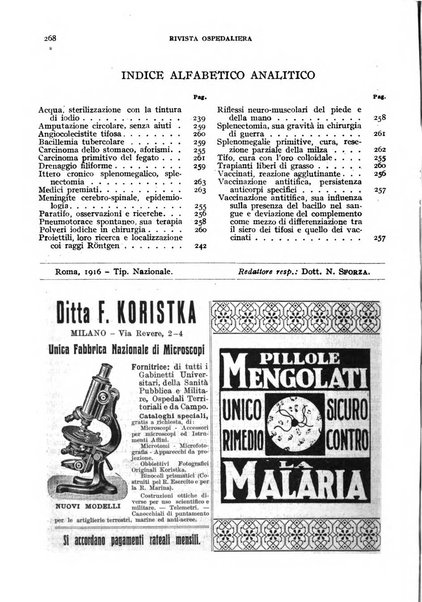 Rivista ospedaliera giornale di medicina e chirurgia