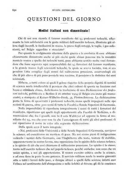 Rivista ospedaliera giornale di medicina e chirurgia