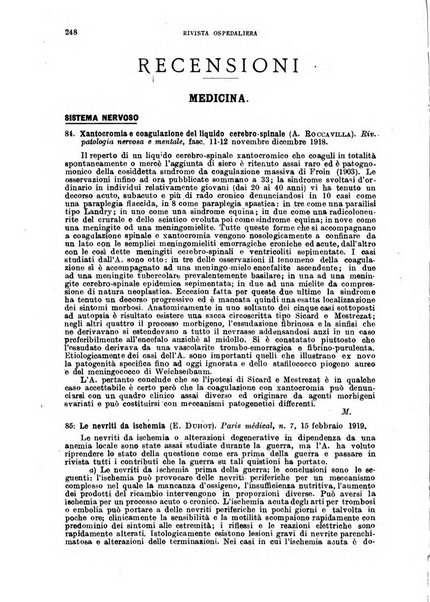 Rivista ospedaliera giornale di medicina e chirurgia