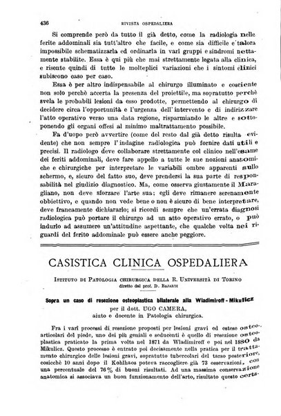 Rivista ospedaliera giornale di medicina e chirurgia