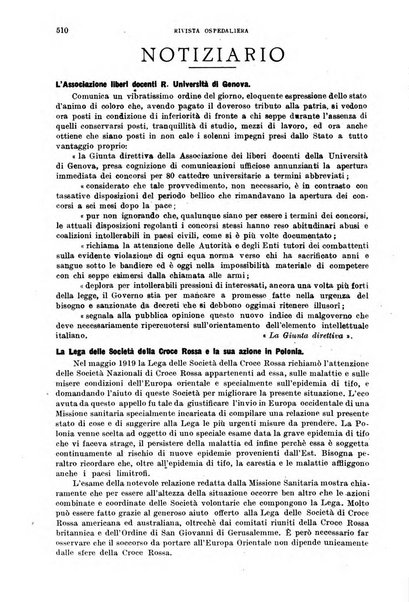 Rivista ospedaliera giornale di medicina e chirurgia