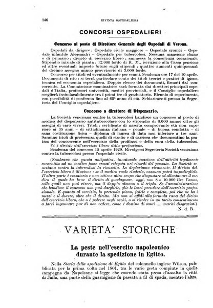 Rivista ospedaliera giornale di medicina e chirurgia