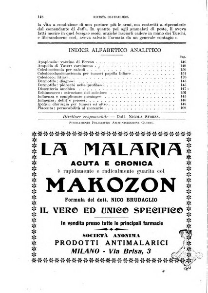 Rivista ospedaliera giornale di medicina e chirurgia