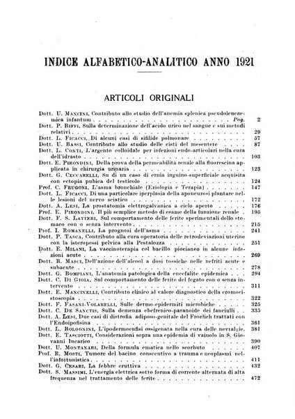 Rivista ospedaliera giornale di medicina e chirurgia