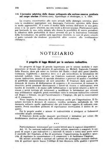 Rivista ospedaliera giornale di medicina e chirurgia