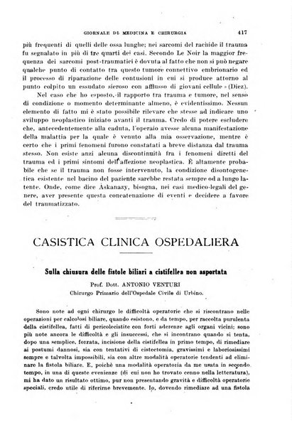 Rivista ospedaliera giornale di medicina e chirurgia