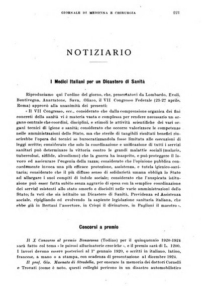 Rivista ospedaliera giornale di medicina e chirurgia