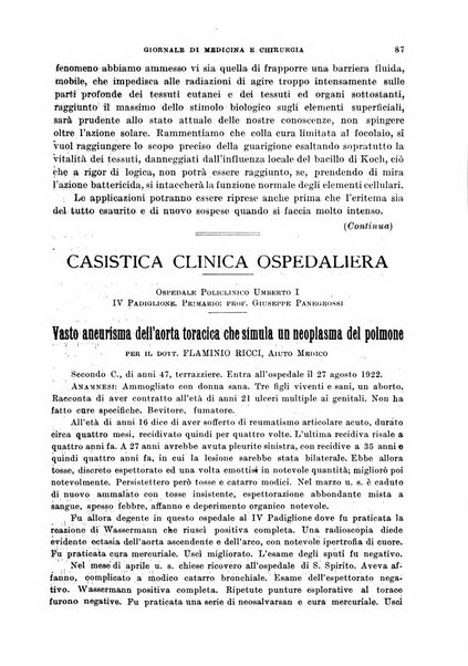 Rivista ospedaliera giornale di medicina e chirurgia