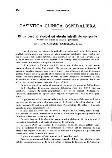 Rivista ospedaliera giornale di medicina e chirurgia