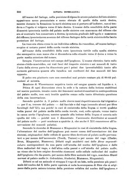 Rivista ospedaliera giornale di medicina e chirurgia