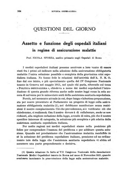 Rivista ospedaliera giornale di medicina e chirurgia