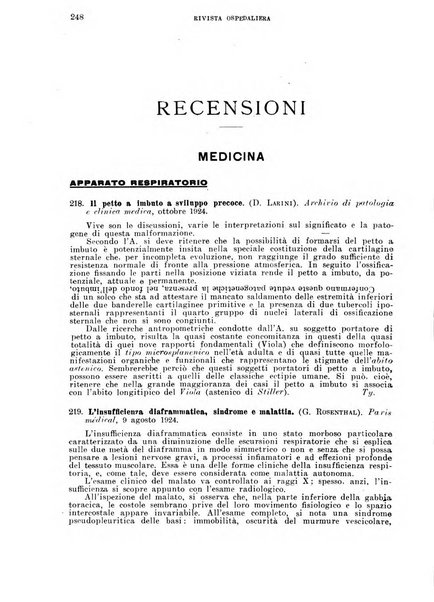 Rivista ospedaliera giornale di medicina e chirurgia