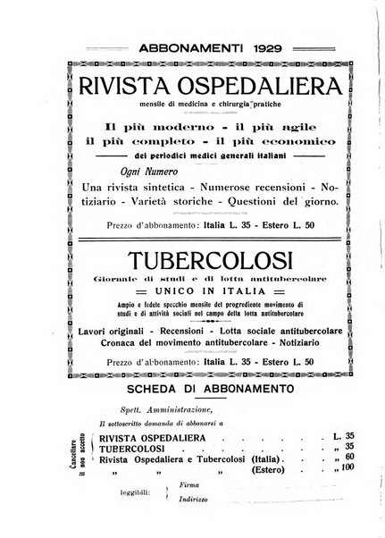 Rivista ospedaliera giornale di medicina e chirurgia