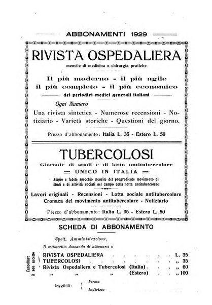 Rivista ospedaliera giornale di medicina e chirurgia