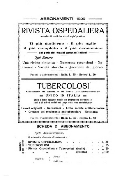 Rivista ospedaliera giornale di medicina e chirurgia