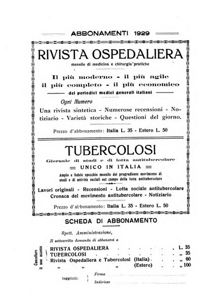 Rivista ospedaliera giornale di medicina e chirurgia