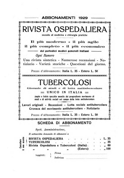 Rivista ospedaliera giornale di medicina e chirurgia