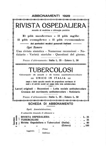 Rivista ospedaliera giornale di medicina e chirurgia