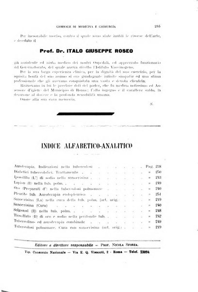 Rivista ospedaliera giornale di medicina e chirurgia