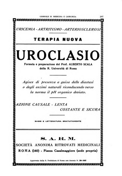 Rivista ospedaliera giornale di medicina e chirurgia