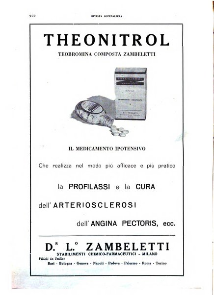 Rivista ospedaliera giornale di medicina e chirurgia