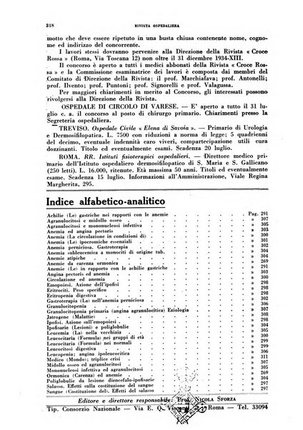 Rivista ospedaliera giornale di medicina e chirurgia