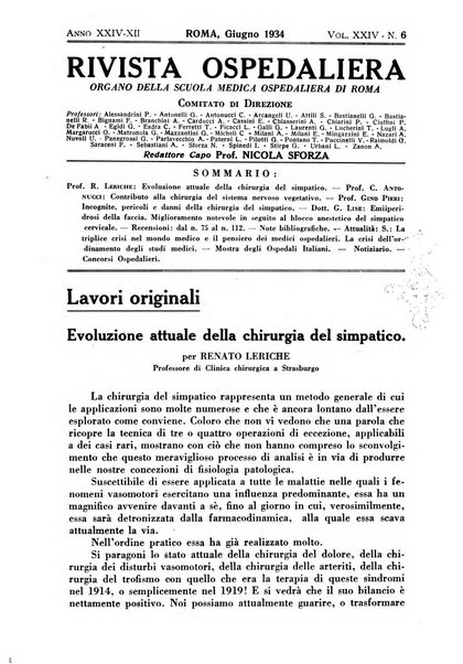 Rivista ospedaliera giornale di medicina e chirurgia