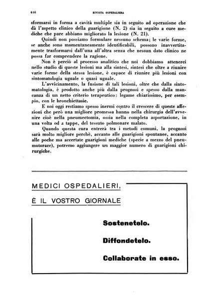 Rivista ospedaliera giornale di medicina e chirurgia